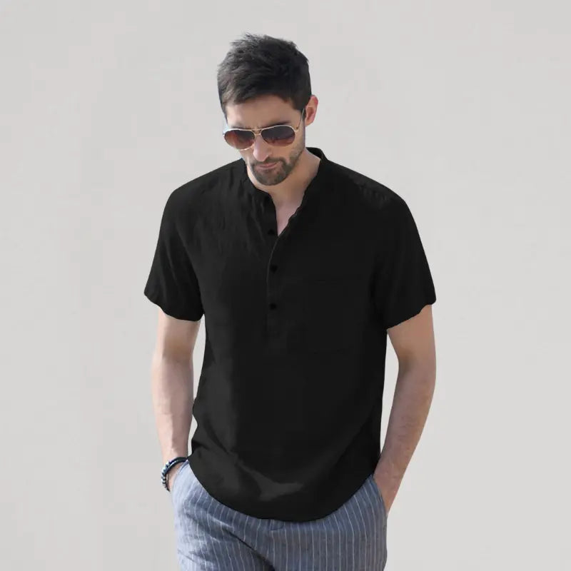 Camisa Masculina de Linho Marenzzo