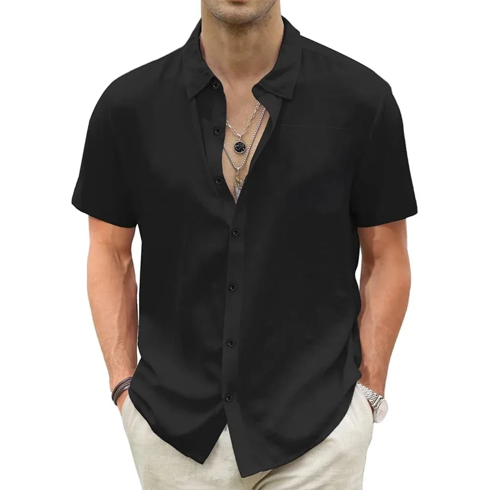 Camisa Masculina de Linho Marenzzo Riviera