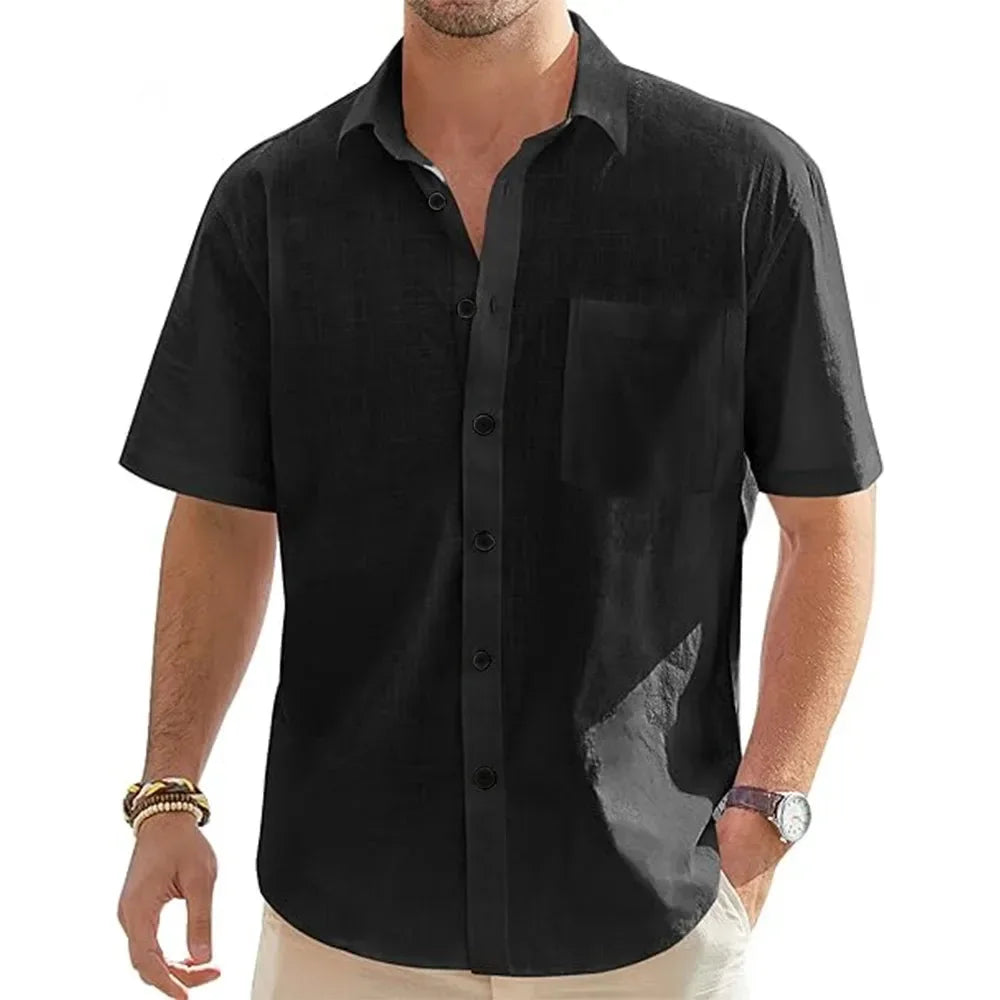 Camisa Masculina de Linho Summer Marenzzo