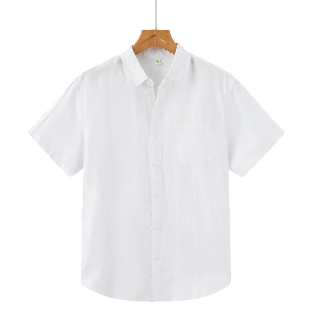 Camisa de Linho Manga Curta Masculina