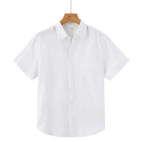 Camisa de Linho Manga Curta Masculina