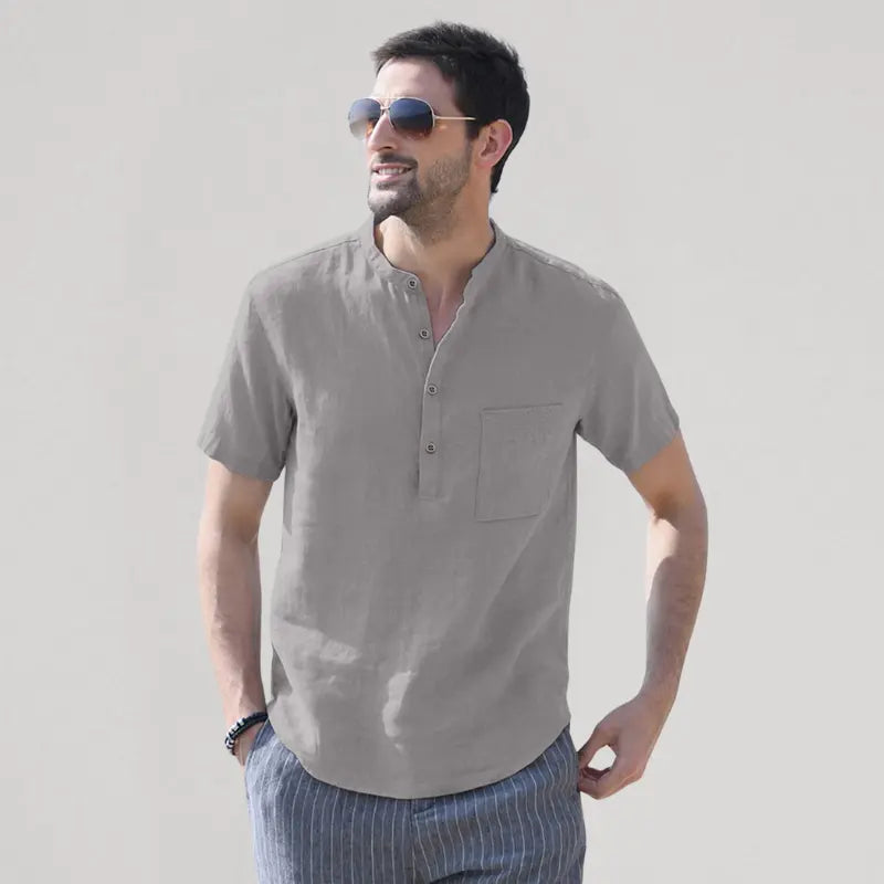 Camisa Masculina de Linho Marenzzo