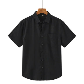 Camisa de Linho Manga Curta Masculina
