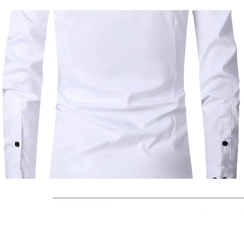 Camisa Social Masculina Elástica Slim Fit