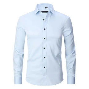 Camisa Social Masculina Elástica Slim Fit