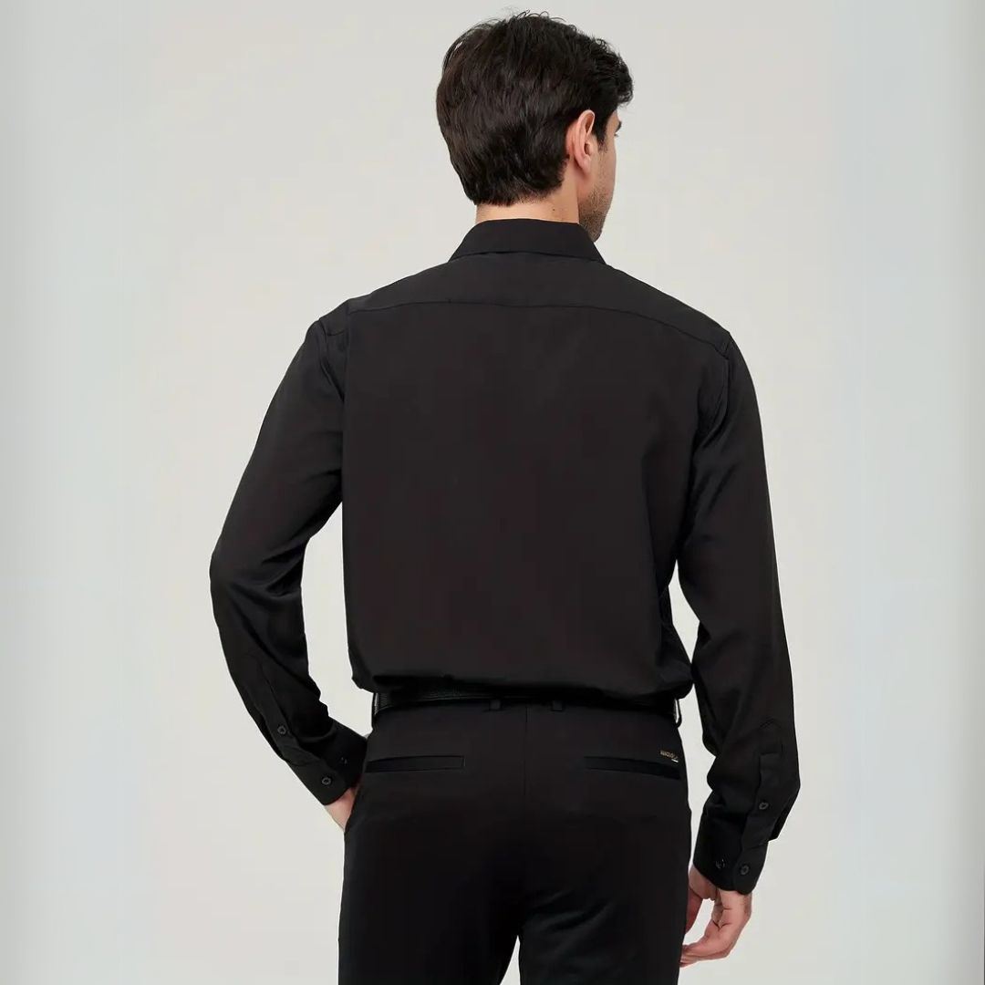 Camisa Social Masculina Slim Elástica Marenzzo