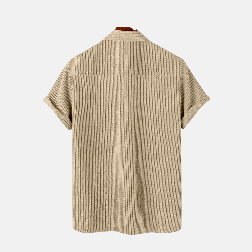 Camisa Manga Curta Marenzzo Veludo Cotelê