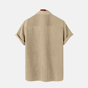 Camisa Manga Curta Marenzzo Veludo Cotelê