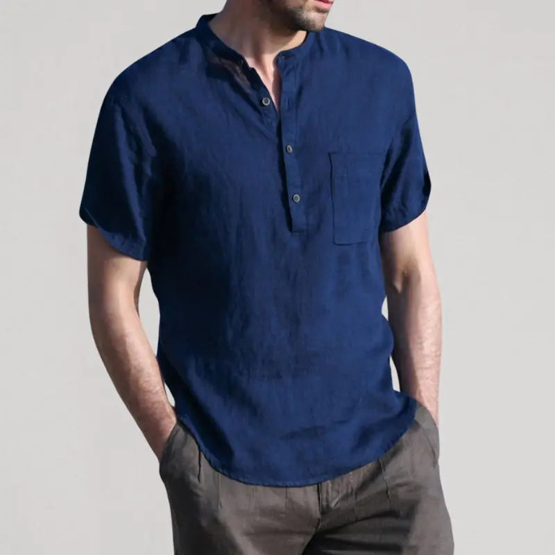 Camisa Masculina de Linho Marenzzo