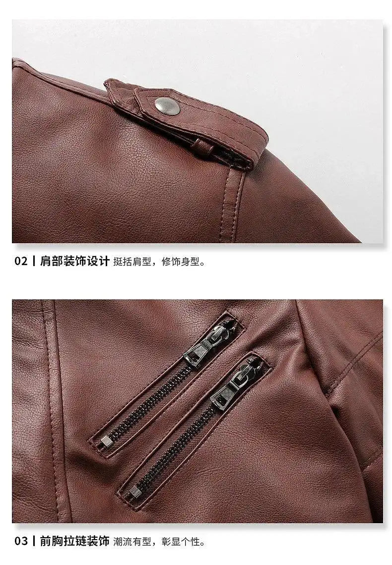 Jaqueta Masculina Marenzzo com Capuz em Couro Sintético