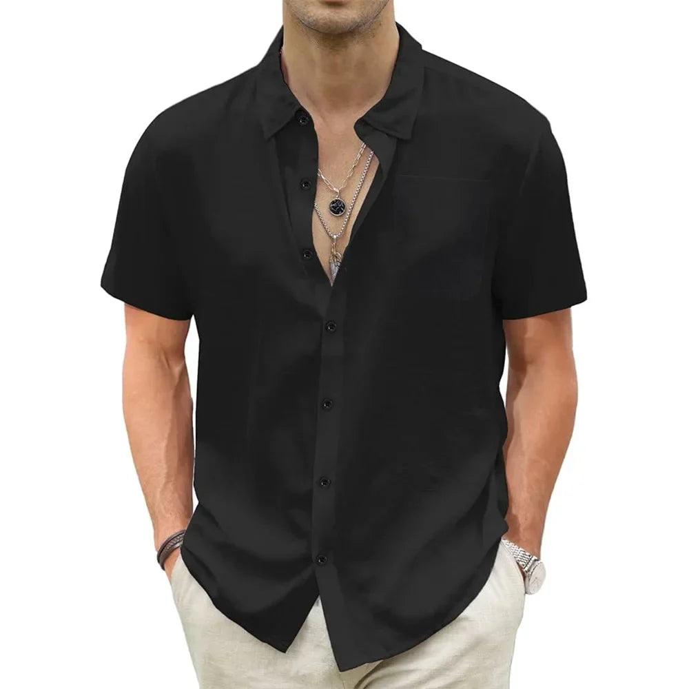 Camisa Masculina de Linho Marenzzo Riviera