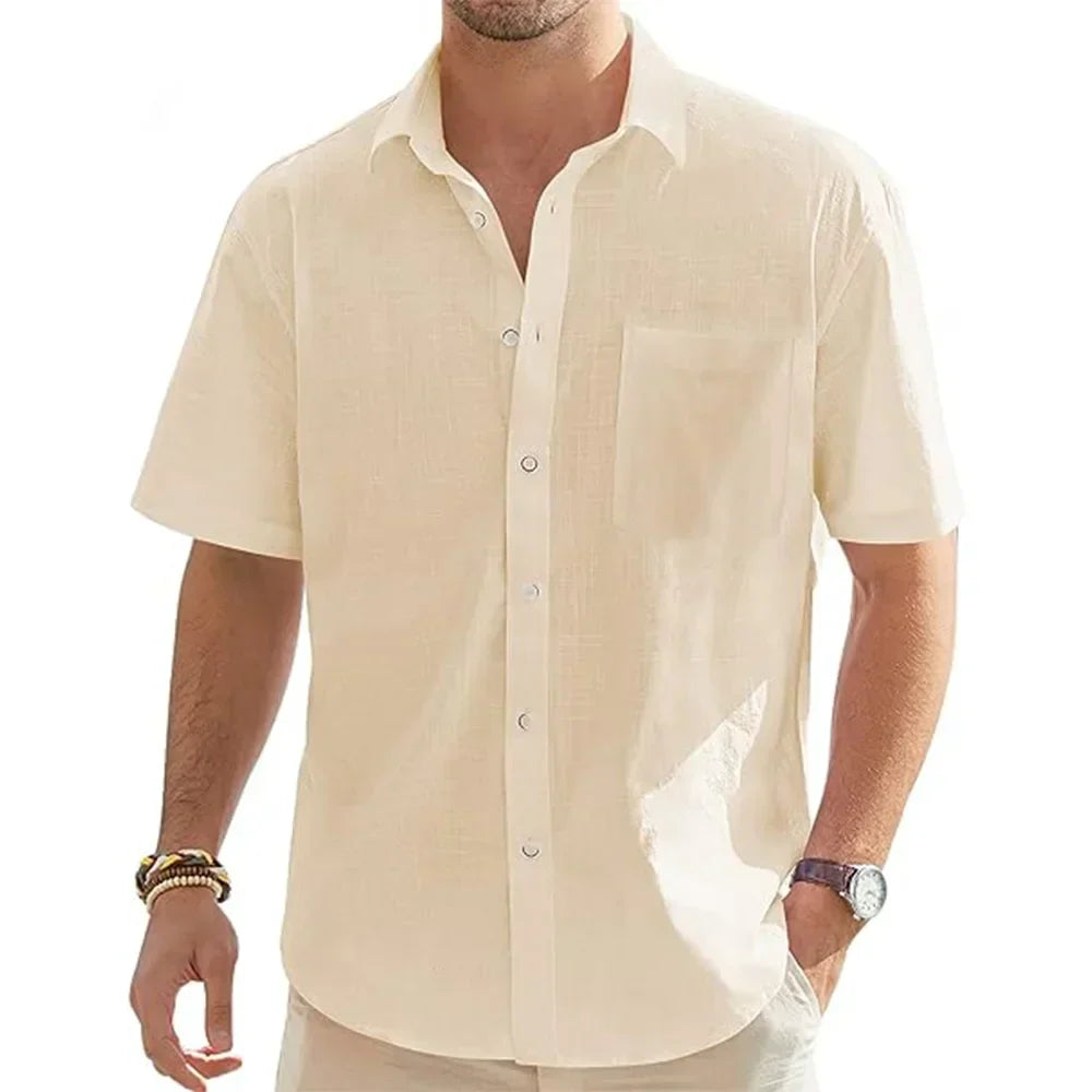 Camisa Masculina de Linho Summer Marenzzo