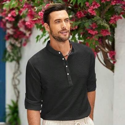 Camisa de Linho Masculina Marenzzo - Beach Wear