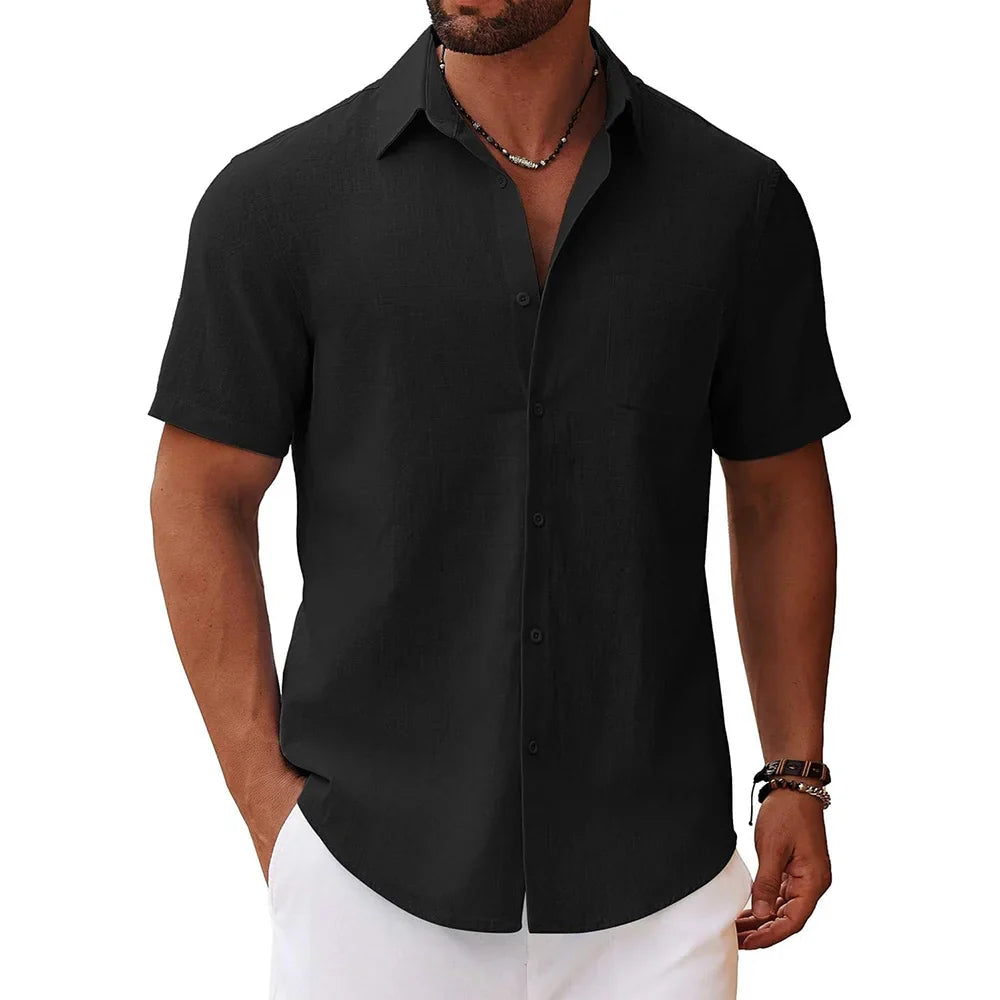 Camisa Masculina de Linho Marenzzo Toscana