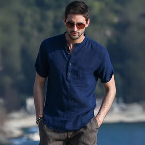 Camisa Masculina de Linho Marenzzo