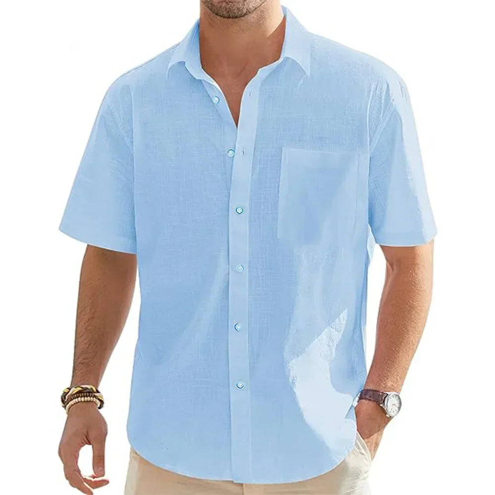 Camisa Masculina de Linho Summer Marenzzo