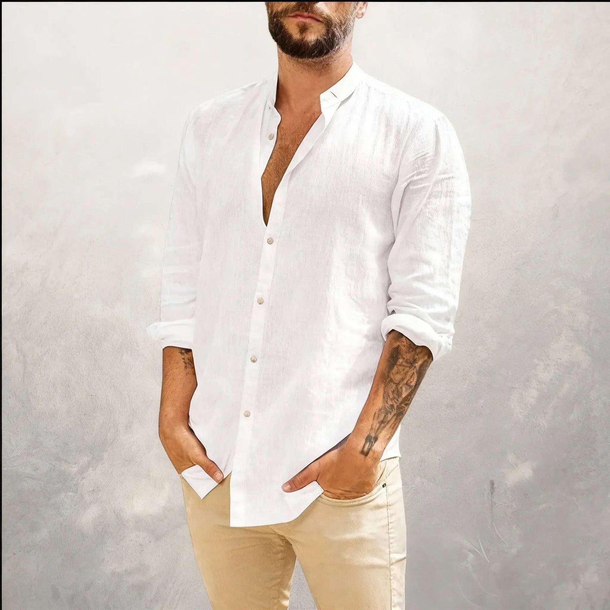 Camisa de Linho Masculina Marenzzo - San Tropez