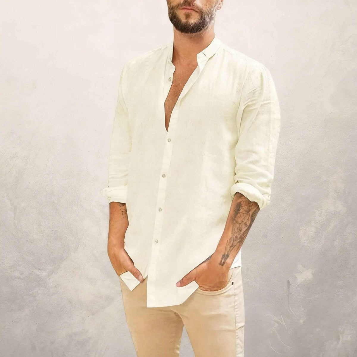 Camisa de Linho Masculina Marenzzo - San Tropez