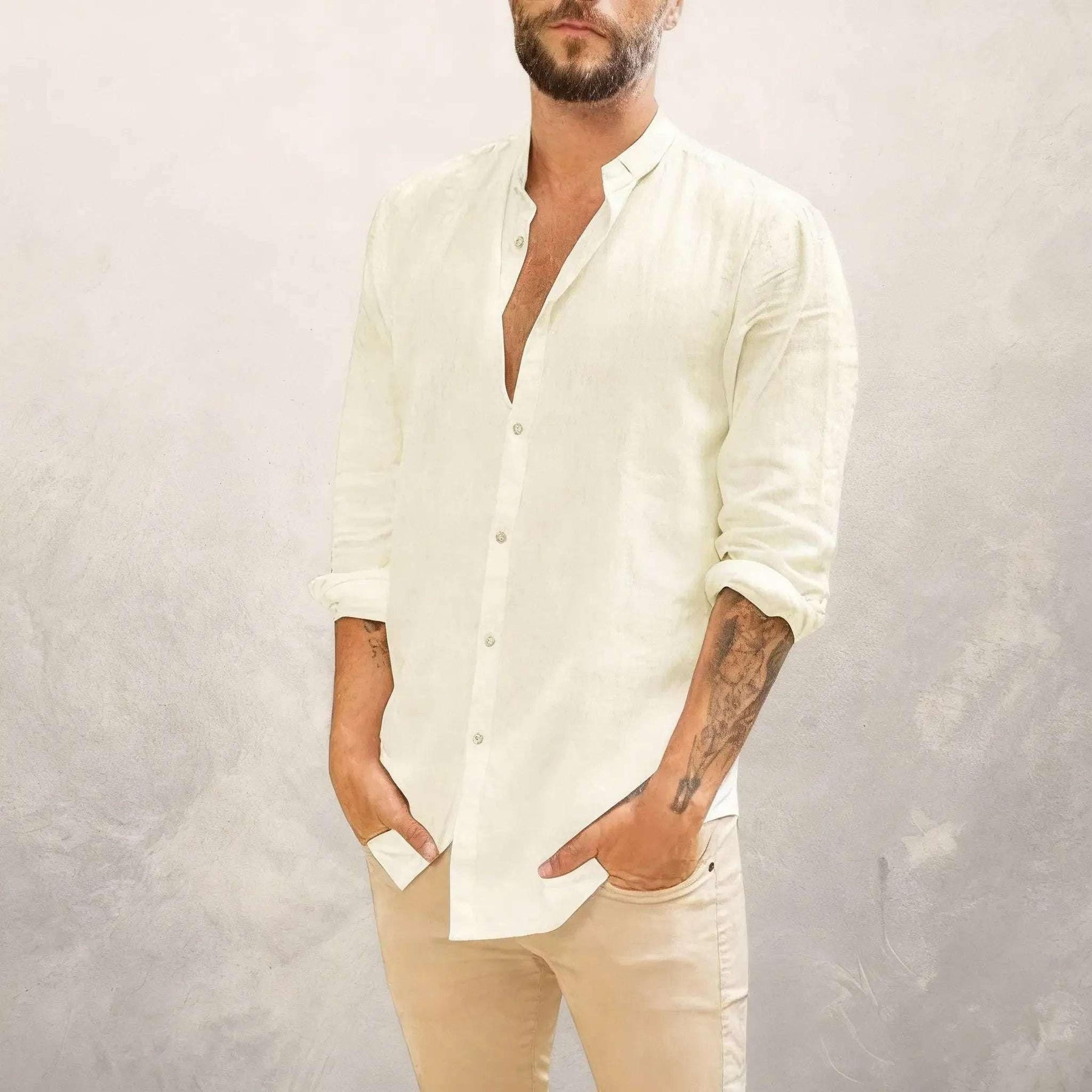 Camisa de Linho Masculina Marenzzo - San Tropez