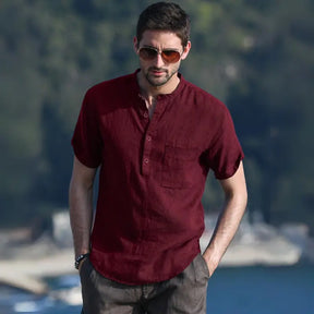 Camisa Masculina de Linho Marenzzo